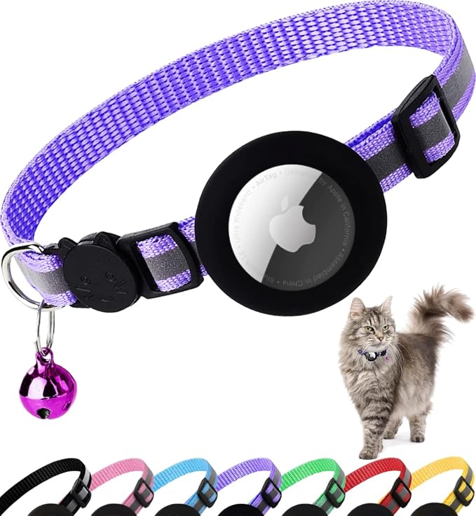 Airtag Cat Collar Breakaway, Reflective Kitten Collar by Treatyourpetswithonlythebest%EF%BC%81