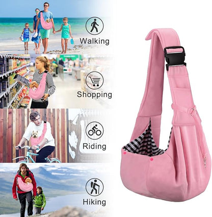 PETLOFT Reversible Dog Cat Sling Carrier, Small Dog Carrier, Adjustable Dog - Image 7