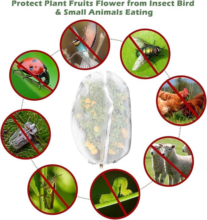 3Pcs Plant Covers from Insects, Bird Netting Barrier - Image 5