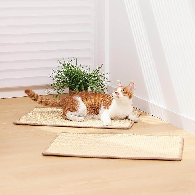 FUKUMARU 2 Packs Cat Scratching Mat, 19.6 x 11.8 Inch Natural Sisal Cat Scratch - Image 9