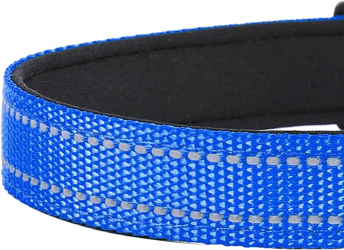Reflective Dog Collar, Adjustable Soft Neoprene Padded Nylon Pet Collars - Image 5