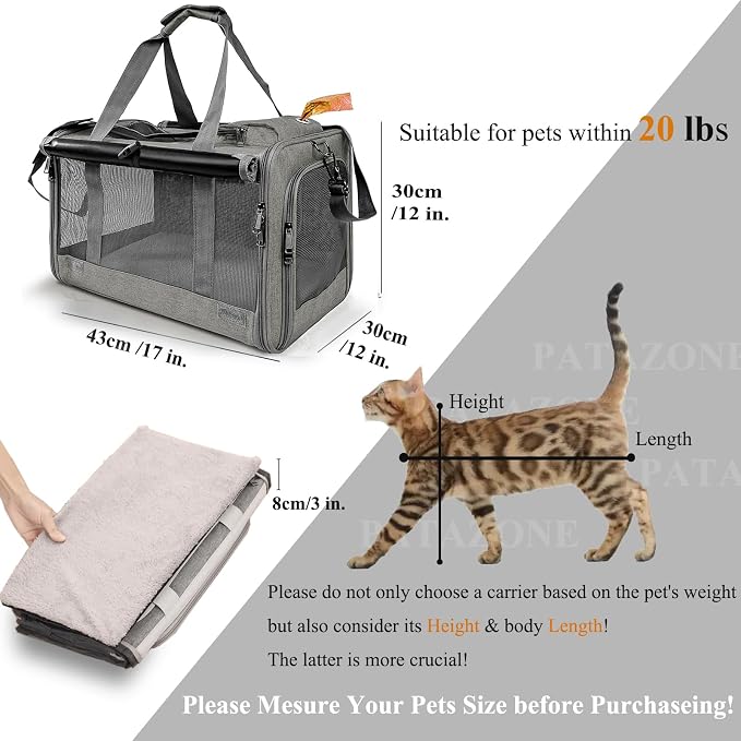 Soft Cats Carrier for Small Dogs Carriers Airline Approved Puppy Travel Bag - Image 2