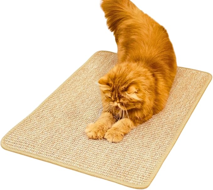Cat Scratch Mat, 23.6 X 15.7 Inch, Natural Sisal Cat Scratching Mat by Unknown