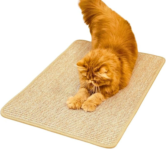 Cat Scratch Mat, 23.6 X 15.7 Inch, Natural Sisal Cat Scratching Mat by Unknown
