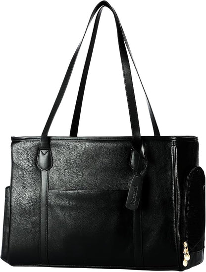 Stylish Dog Purse Carrier, Leather Pet Carrier Bag by Monanller
