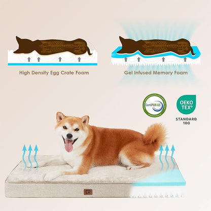EHEYCIGA Waterproof Dog Bed Orthopedic 47"x29", Memory Foam Pet Bed - Image 4
