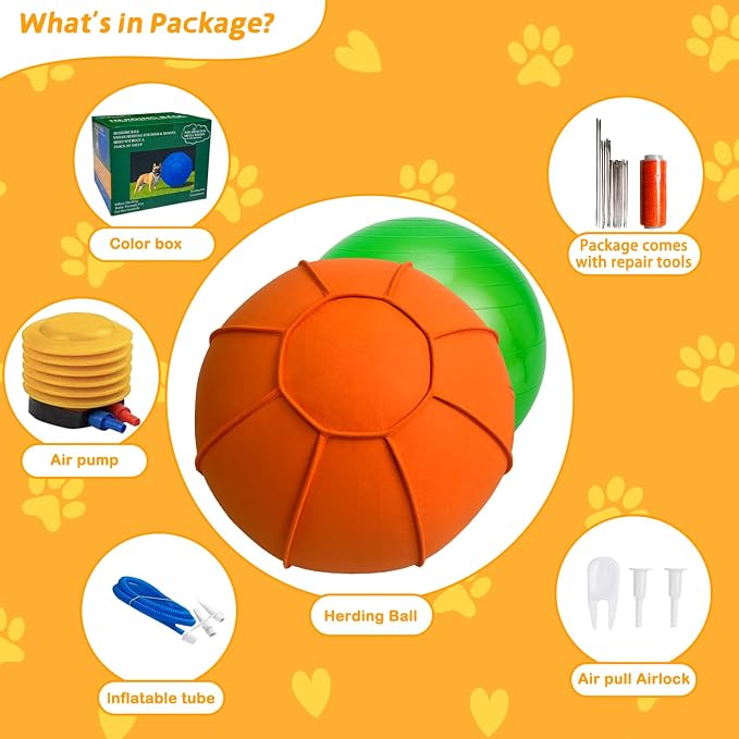 Herding Ball for Dogs, Dual Layered Herding Dog Ball Set for Australian Shepherd - Image 3