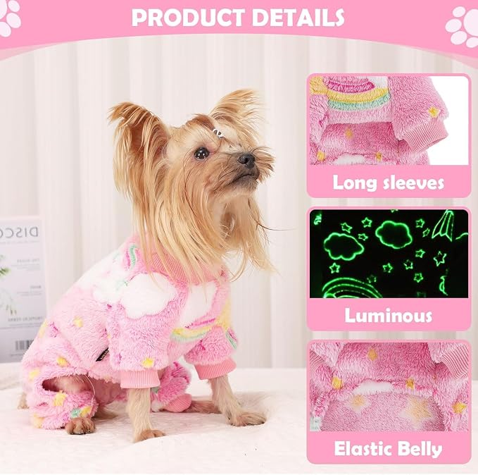 Dog Sweaters Small Girl Warm Fleece Pajamas, Cute Extra Small Dog Clothes - Image 5