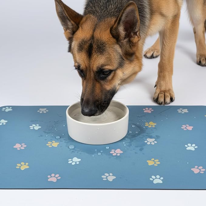 Cat Food Mat Absorbent Dog Mat for Food and Water Non Slip Quick Dry Dog Bowl - Image 7
