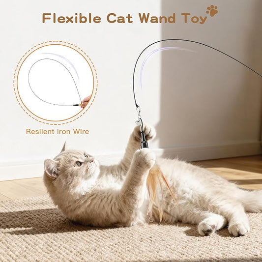 Pawaboo Feather Teaser Cat Toy - Image 2