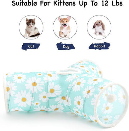 Tempcore Pet Cat Tunnel Tube Cat Toys 3 Way Collapsible, Cat Tunnels - Image 6