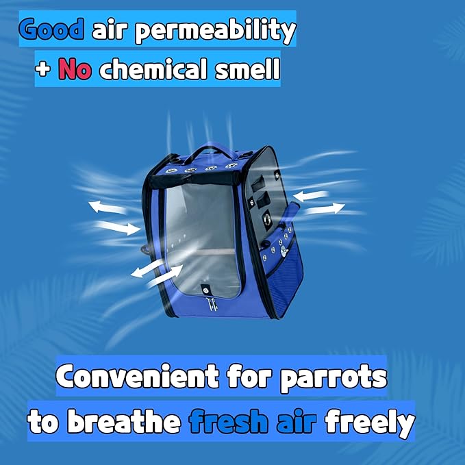 Birds Day Bird Carrier Backpack-Parrot Travel Cage - Image 3