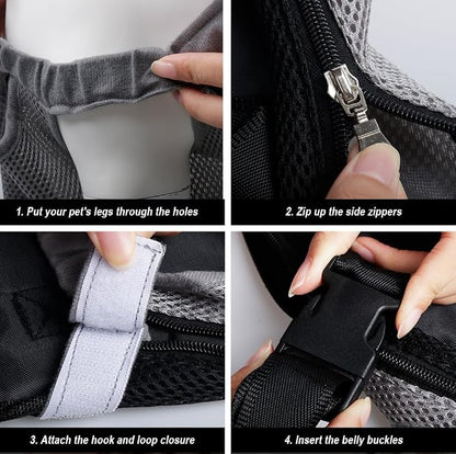 FEimaX Dog Carrier Backpack Pet Legs Out Front Cat Travel Bag, Adjustable Puppy - Image 5