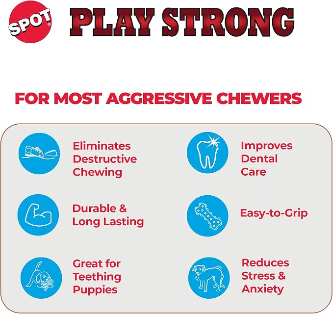 SPOT Play Strong Bone- Durable TPR Long Lasting Dog Chew - Image 2