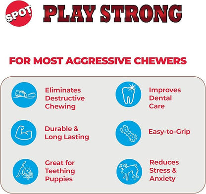 SPOT Play Strong Bone- Durable TPR Long Lasting Dog Chew - Image 2