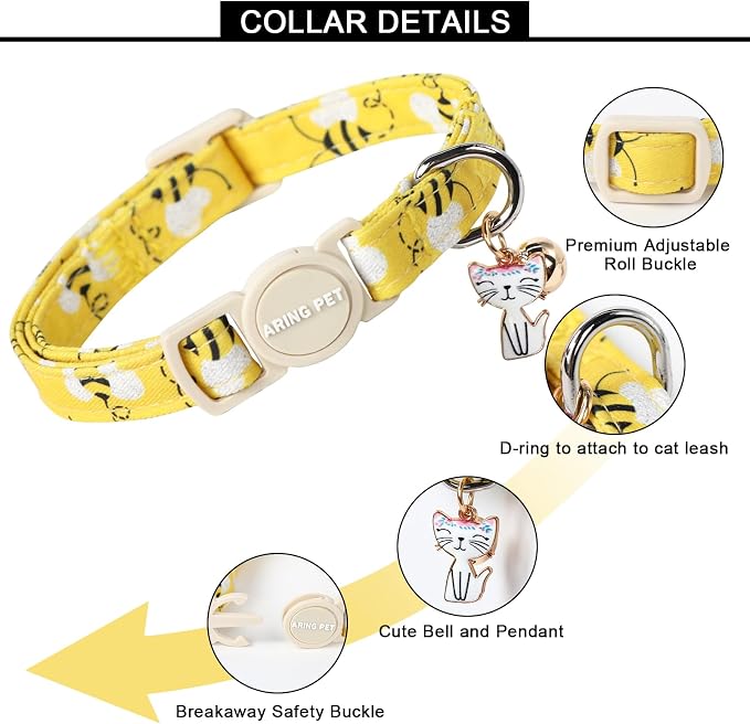 ARING PET 2 Pack Cat Collars-Cute Breakaway Cat Collar - Image 3