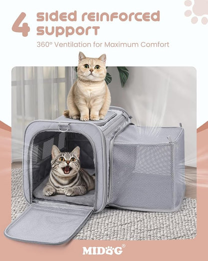 MIDOG Cat Carrier Soft for Small to Medium-Sized Cats, TSA Airline Approved - Image 7