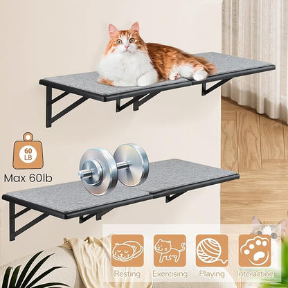 Cat Wall Shelves Set of 4, Purrfect Cat Furniture Set - Image 5