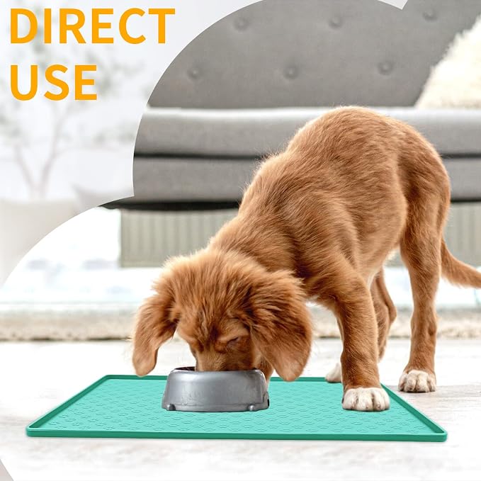 Ptlom Silicone Pet Placemat for Dog and Cat, Waterproof Non-Slip Pet Feeding - Image 3