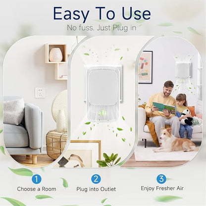 Plug In Negative Ion Air Purifier – 4 Pack Quiet Three-speed Adjustment Air - Image 6