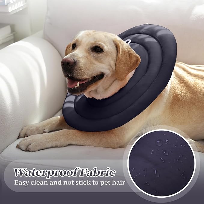 IDOMIK Dog Recovery Collar, Waterproof Soft Dog Cone After Surgery, Comfy - Image 3
