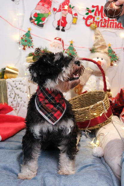 Lionet Paws Christmas Dog Bandana Washable Cotton Handkerchief Scarf Triangle - Image 3