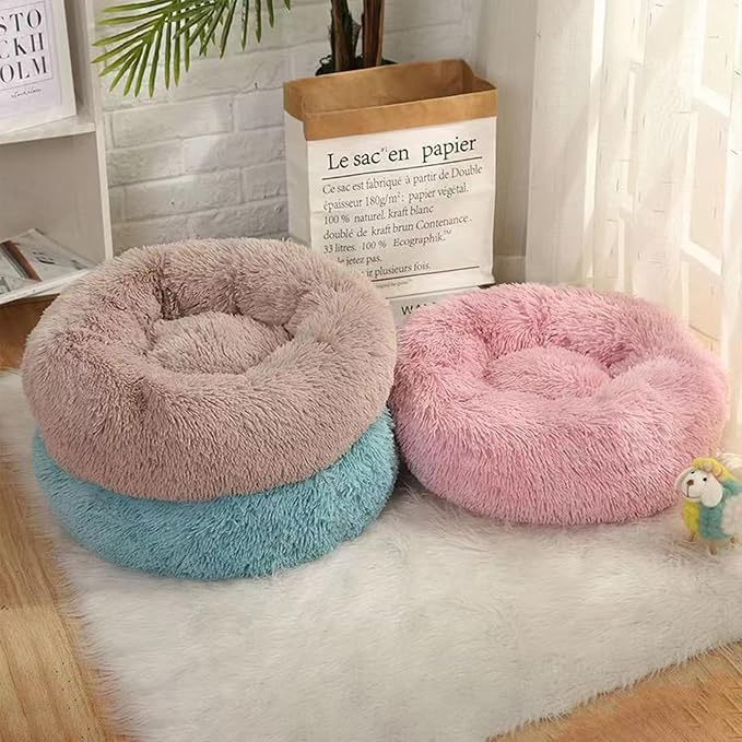 Dog Bed for Small Medium Large Dogs, 24 inch Calming Dogs Bed, Washable-Round - Image 8