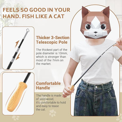 ROSAUI Cat Teaser Wand Toys, Interactive Bird Toys - Image 3