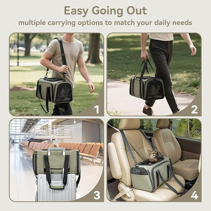 Petsfit Expandable Rabbit Carrier Small Cat Carrier Airline Approved - Image 3