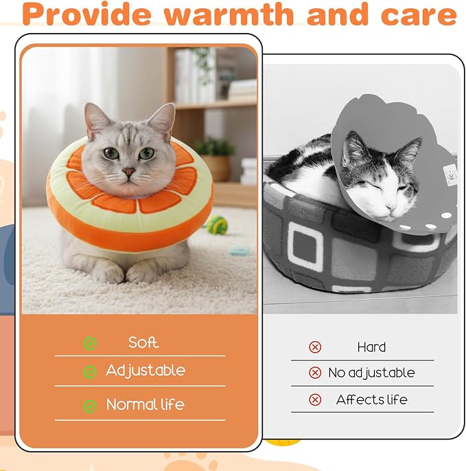 Kitten Cute Recovery Collar Soft Cat Cone Collar After Surgery to Stop Licking - Image 5