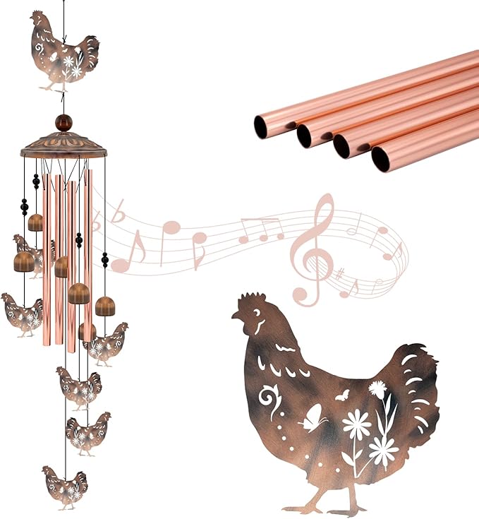 for Women Chicken Wind Chimes for Outside, Decoration for Outdoor by Howarmer