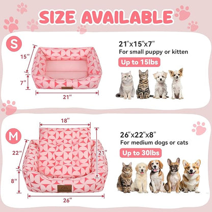 Rectangle Cat Dog Bed for Large Medium Small Pets Indoor Outdoor Machine - Image 2