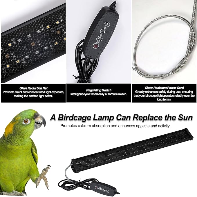 Bird Light for Cage, Full Spectrum LED Birdcage Lighting, Bird Lamp - Image 5