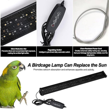 Bird Light for Cage, Full Spectrum LED Birdcage Lighting, Bird Lamp - Image 5