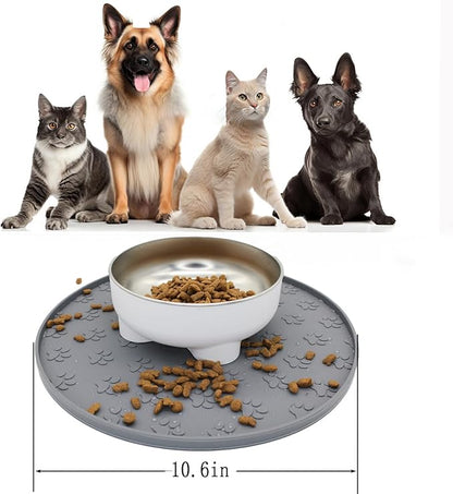 2pcs Silicone pet Food mat, Dog Food and Water mat, Raised Edge Rubber mat - Image 2