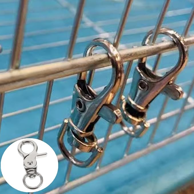 8 Pcs Bird Cage Lock Bird Cage Lobster Clasp, Birdcage Lock Birds Cage Clip - Image 7
