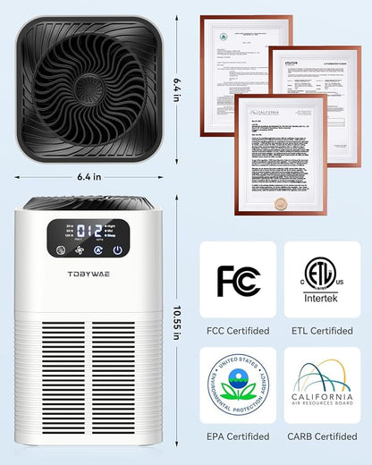 Air Purifiers for Home Large Room up to 1076 Sq Ft, H13 True HEPA Filter Air - Image 2