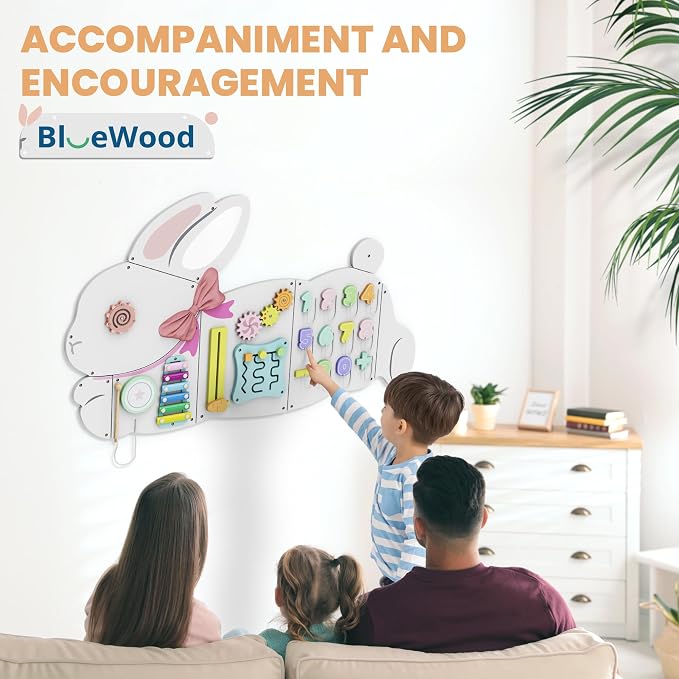 BlueWood Wooden Wall Busy Board Panels, Toddler Learning Activity Center - Image 6