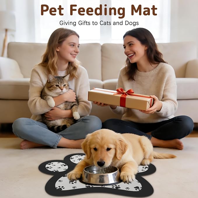 Dog Food Mat for Bowls, Absorbent Quick Dry Dog Cat Mats for Food and Water - Image 8