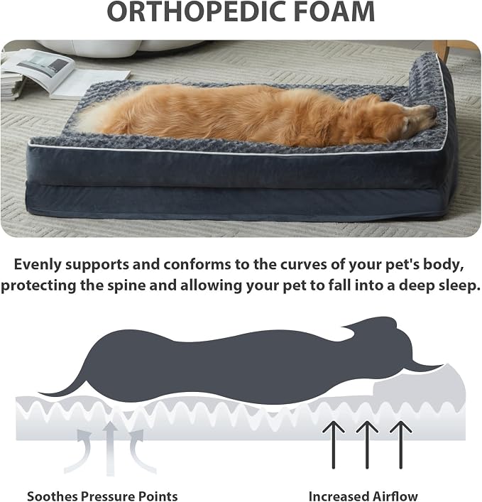 BFPETHOME Orthopedic Dog Beds for Large Dogs-Waterproof Sofa Dog Bed - Image 3
