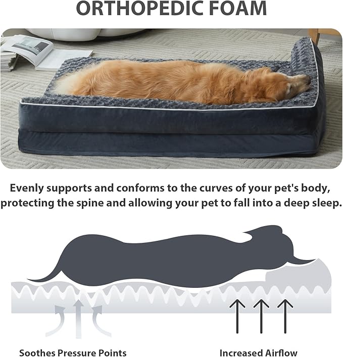 BFPETHOME Orthopedic Dog Beds for Large Dogs-Waterproof Sofa Dog Bed - Image 7