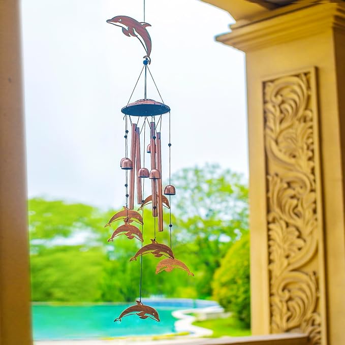 Dolphin Wind Chimes for Outside, Dolphin Gifts for Women/Men/Sympathy - Image 9