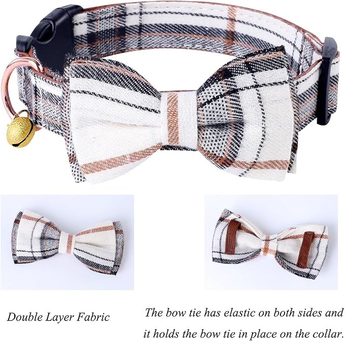 Yizepet Dog Collar with Bow Tie- Adjustable pet Collar - Image 3