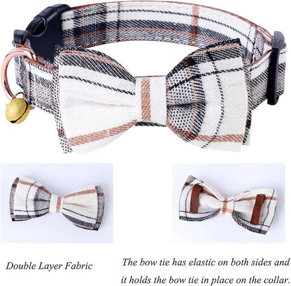 Yizepet Dog Collar with Bow Tie- Adjustable pet Collar - Image 3