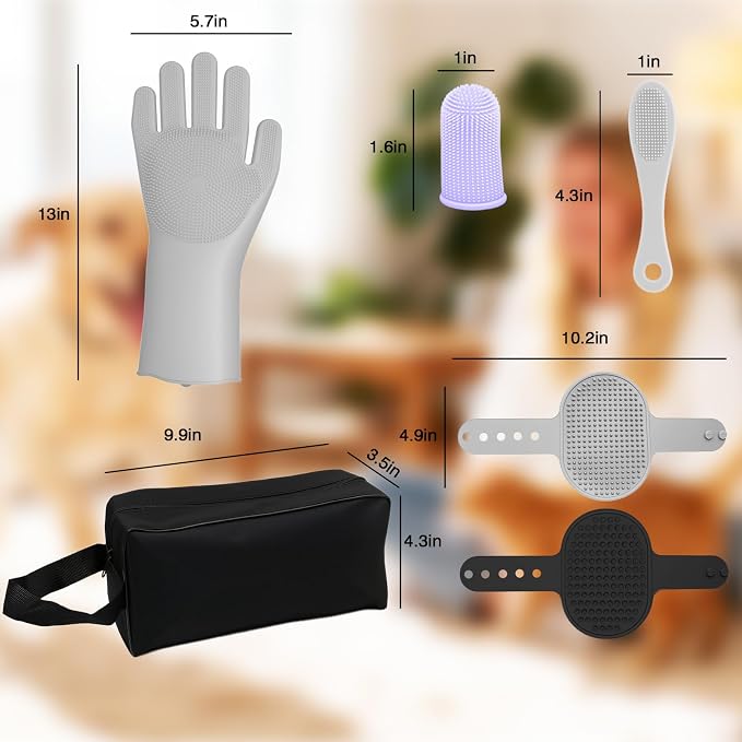7PCS Pet Grooming Kit for Dogs and Cats，with Storage Bag & Includes Dog Washing - Image 8
