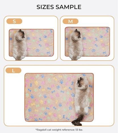 1 Pack 3 Blankets Super Soft Fluffy Cute Bone Pattern Pet Blanket Flannel Throw - Image 3