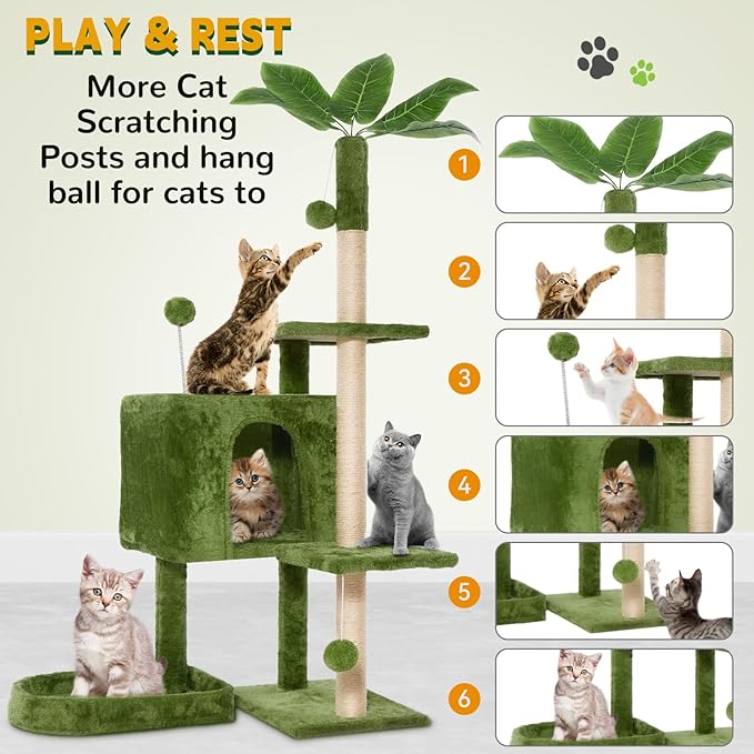 52in Multi-Level Cat Tower - Image 3