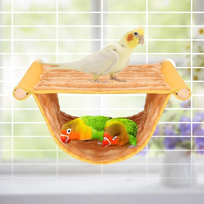 BWOGUE Winter Warm Bird Nest Bed Hanging Hammock Snuggle Hut Parrot House Tent - Image 7