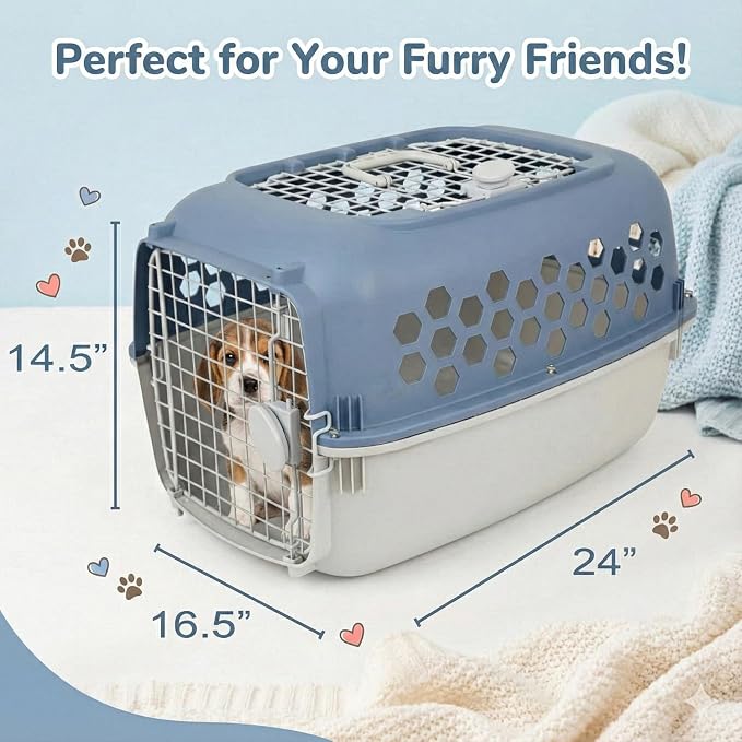 Portable Double Door Plastic Pet Carrier - Image 4