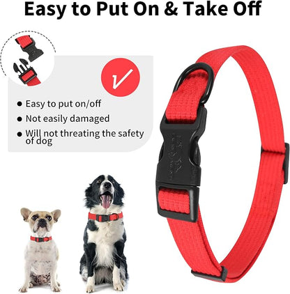 lynxking Dog Collar Soft Padded Breathable Cotton Solid Color Strong Adjustable - Image 4